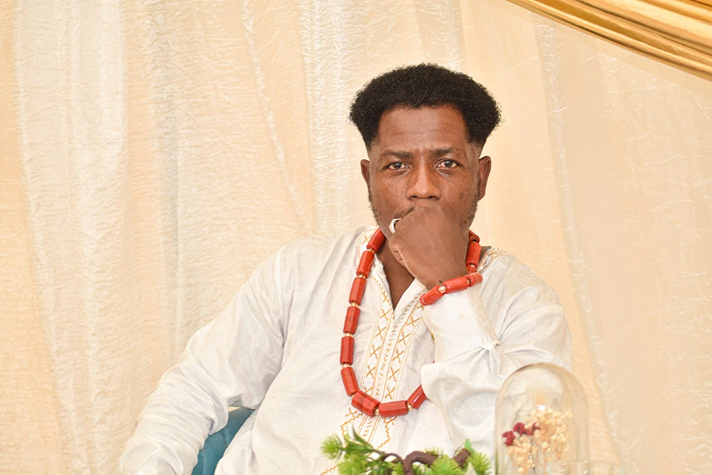 Prophet R.N Makashe - sitting at church